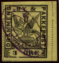 Drammen III 1 mit Stempel 1