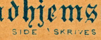 Trondheim Postkarte S/A BK2b Kennzeichen