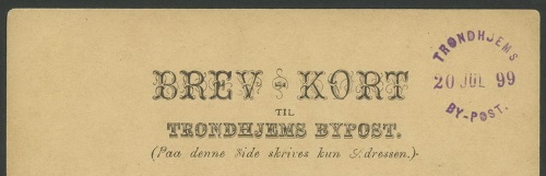 Trondheim Postkarte S/A BK4